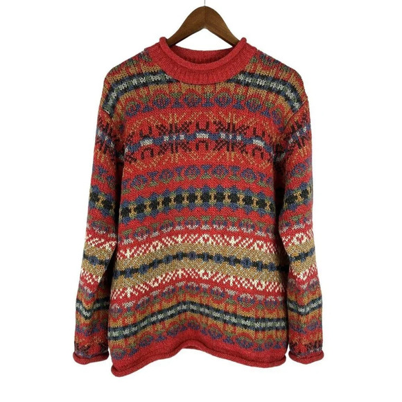 Claudia D. Women's Size XL Nordic Inspired Fair Isle Pattern Sweater Multicolor - Picture 1 of 4
